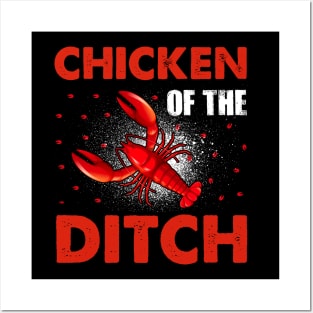 Crawfish Chicken Ditch Retro Cajun Food Gift Posters and Art